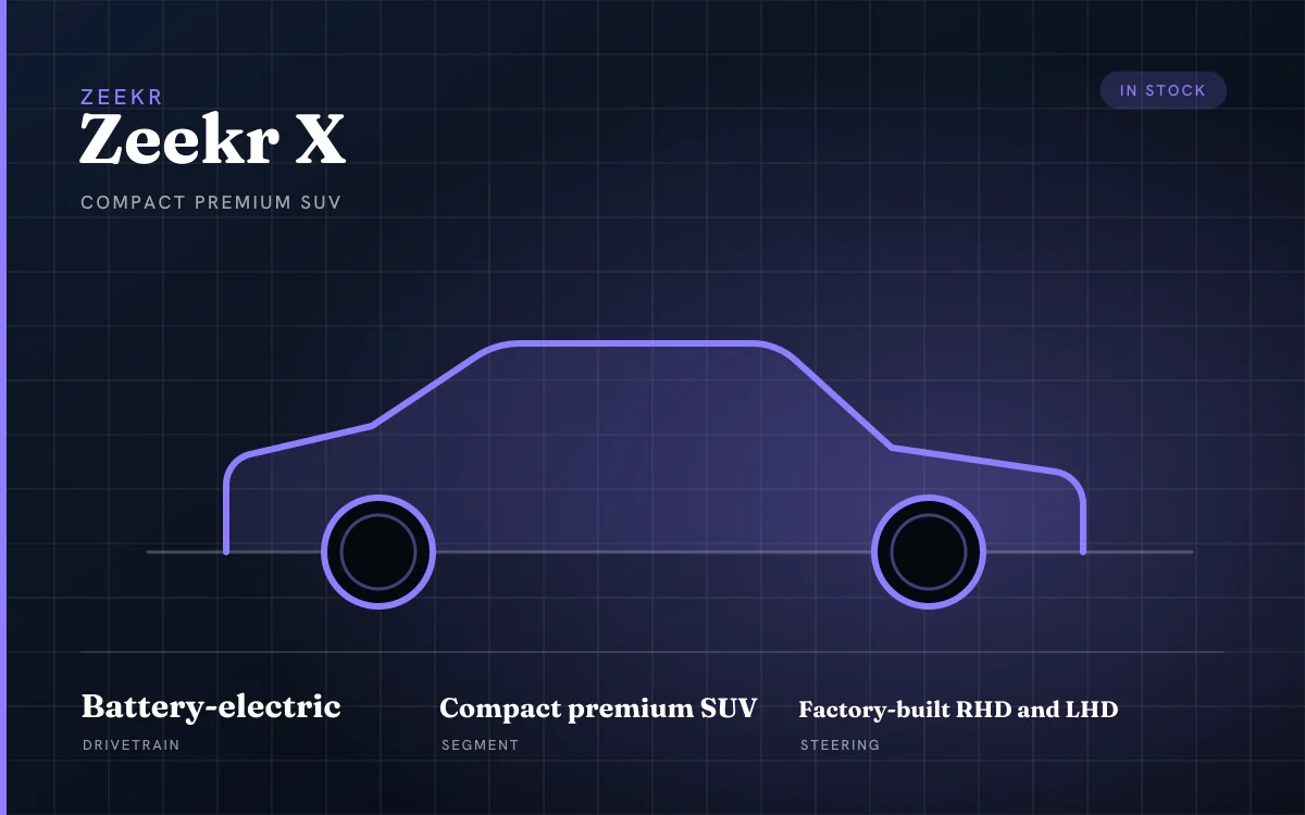 Zeekr X specification plate — compact premium suv, Zeekr, exported from Shanghai